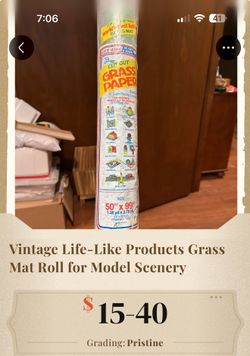 Vintage cut out grass paper roll