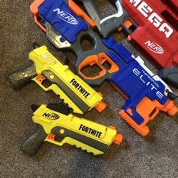 MEGA ELITE And FORTNITE NERF GUNS