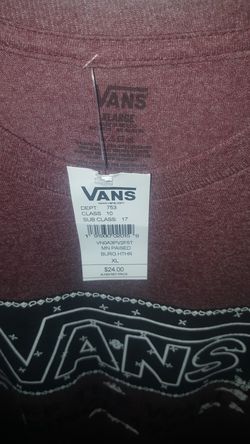 Vans shirts brand new in size XL