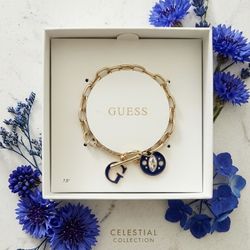 ✨ Pulsera GUESS Gold & Royal Blue - Edición Celestial ✨