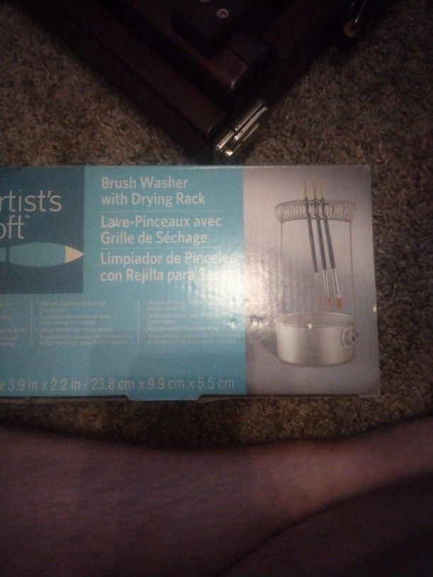 Brush Washer And Drying Rack
