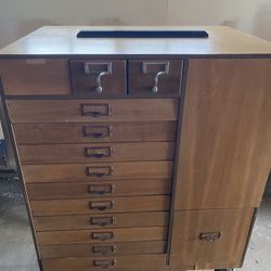 Antique Printer’s Cabinet