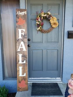 Double sided fall/Christmas porch sign