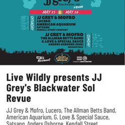 Live Wildly JJ Grey’s Blackwater Sol Revue SUNDAY 5/26/24 Tickets