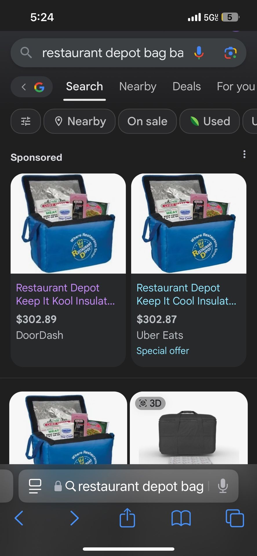 Thermal Bag Cooler Bag $50