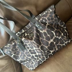Leopard Coach Weekender Tote