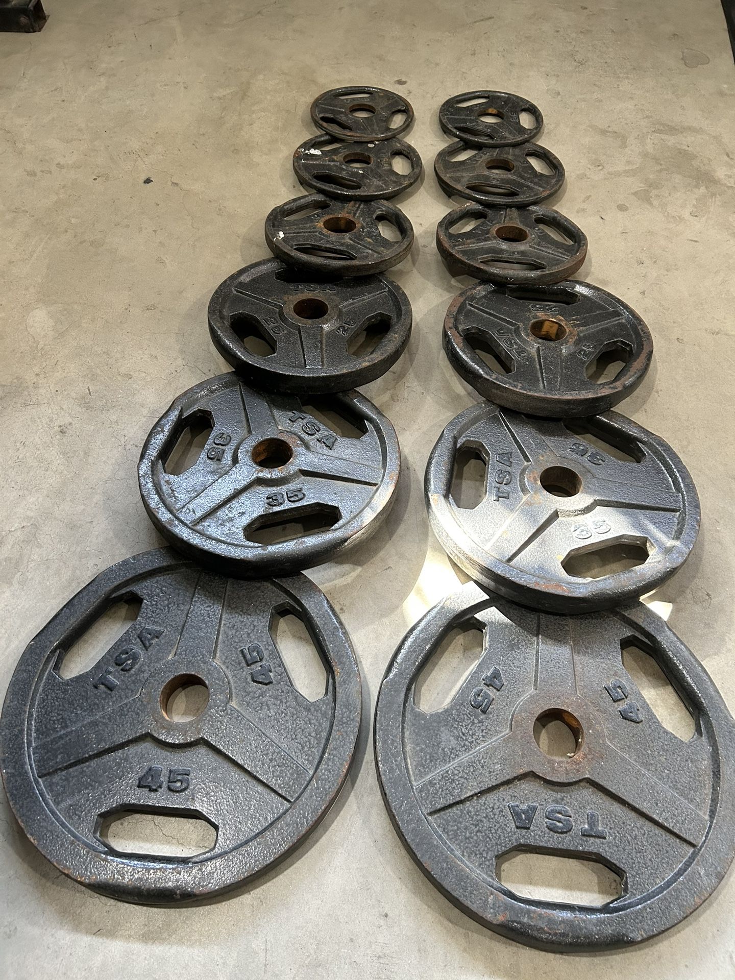 TSA Olympic Weights From 45s Down To 2.5