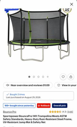 Free Trampoline -mat, net, springs only