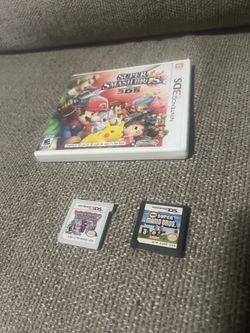 Super smash bros, paper Mario, super Mario bros Nintendo ds