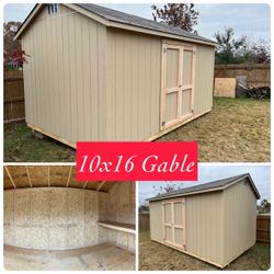 10x16 Gable built on your property