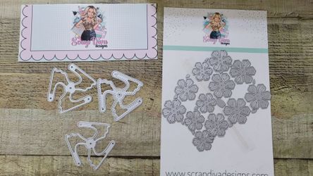 Scrap Diva Designs Dies Edge Flower Die & Shabby Pinwheel set