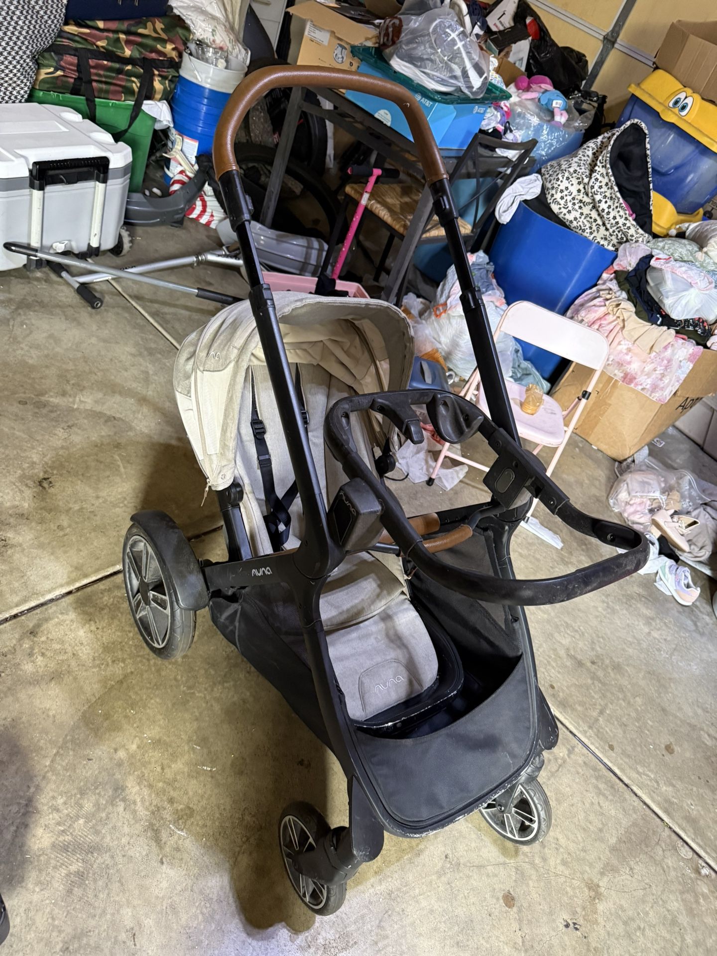 Nuna Double Stroller With Infant Carseat Attachment