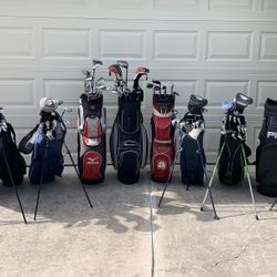 Mens Complete Golf Sets - Right & Left Handed - Ping Cart Bag - Swing Sticks Training Setup - Please Read Prices In Description 