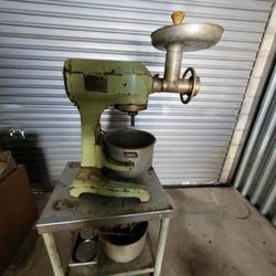 Hobart Commercial Stand Mixer And Grinder with Cart and Accessories For Sale