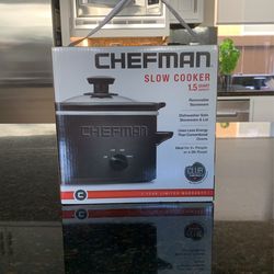Chefman 1.5qt Slow Cooker, Brand New Still In Box