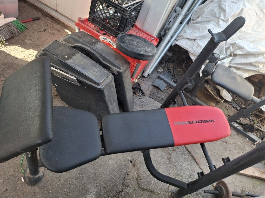 Weider Weight Bench And Preacher Curl Pad Connected