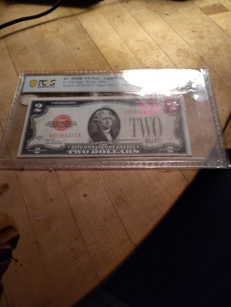2$ 1928b pcgs Bank Note like new