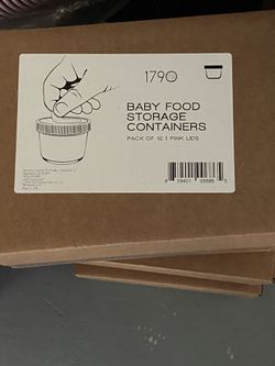 Baby Food Plastic Storage Containers ( Pack Of 12)