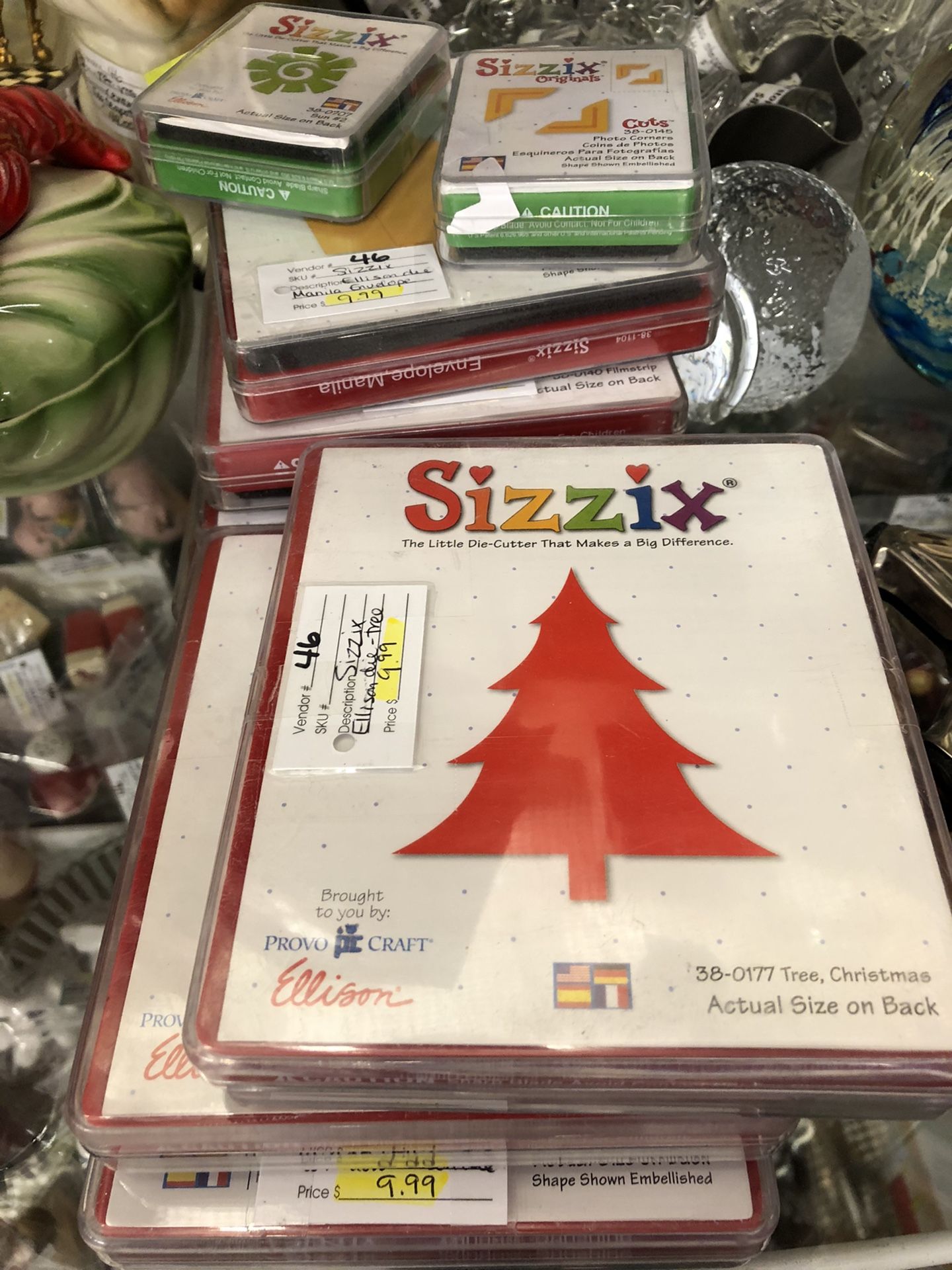 Sizzix Ellison Dies - Christmas tree gingerbread man $9.99 each