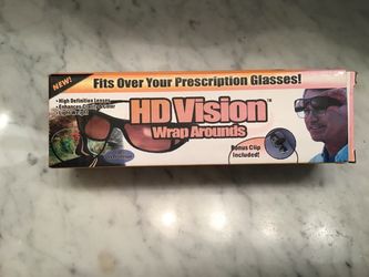 New never used HD Vision Wrap Around Sunglasses FitsOver Prescription Glasses