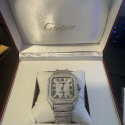 Iced-Out Square Watch – Luxury Piece 