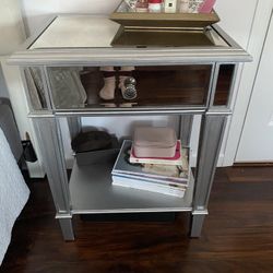 mirrored nightstand