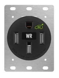 ENERLITES - 50A EV Charger Receptacle, Heavy Duty, Weather Resistant, 14-50R - BLACK