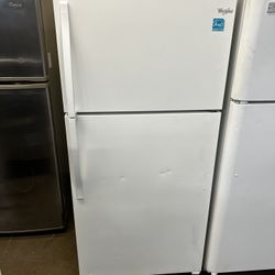 Whirlpool Apartment Size Top Freezer Refrigerator Gloss White 