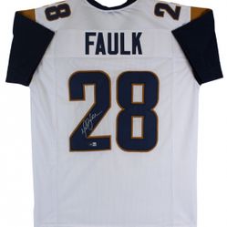 Marshall Faulk Signed St. Louis Rams Jersey Beckett COA