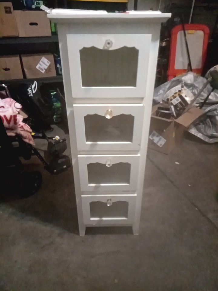 Antique Glass/Wood Cabinet Stand