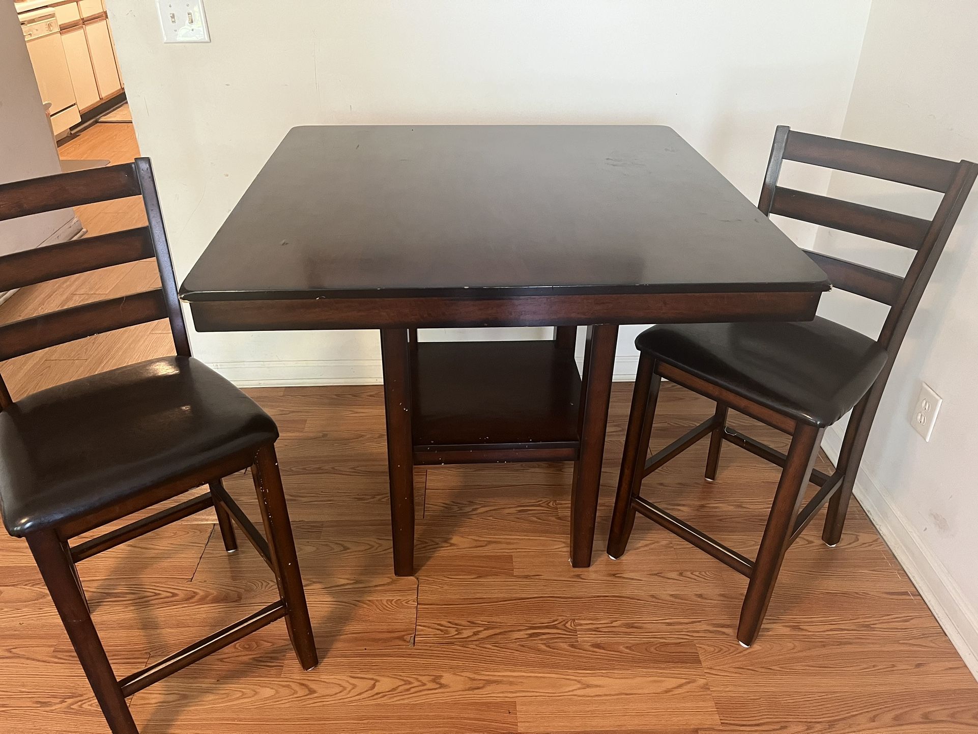 Wooden Table W/2 Chairs