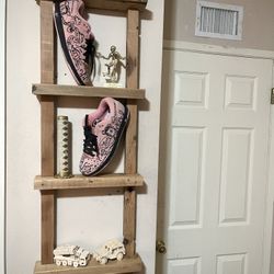 Hand Made Wooden Ladder Shelf 