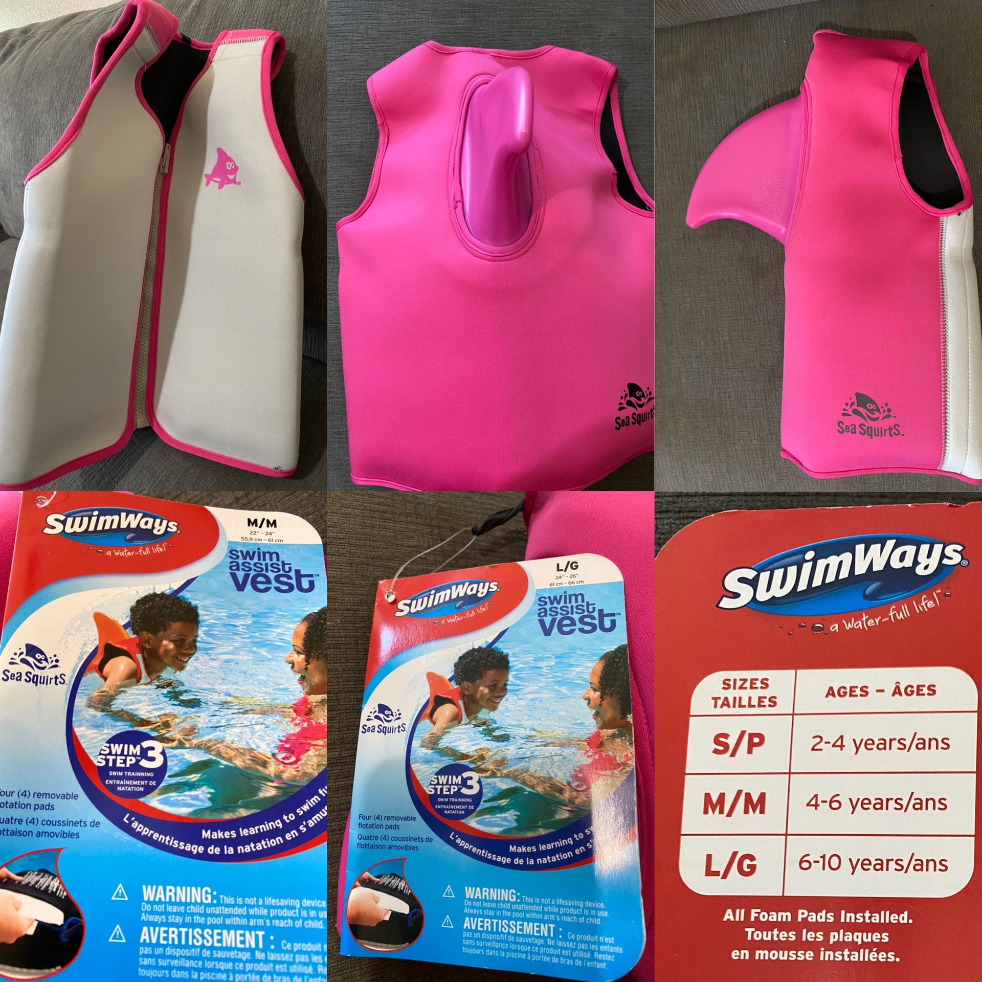 Swimming Vest (2 lrg, 1med)