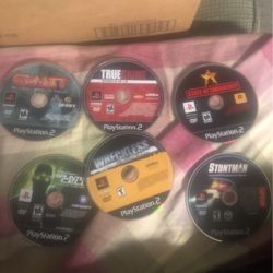 Ps2 Games; SWAT,  TRUE CRIME,  STATE OF EMERGENCY D,  SPLINTER CELL, WRECKLESS,  STUNTMAN