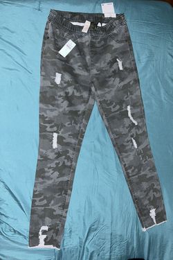 Girls “Justice” Brand Denim, Camouflage Jeans Size 16 NEW WITH TAGS