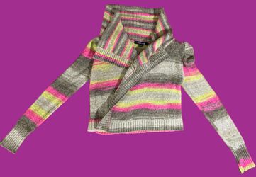 Forever 21 Small Multicolor Striped Cowl Neck Sweater