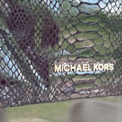 Michael Kors Snakeskin Shoulder Clutch Bag (New)