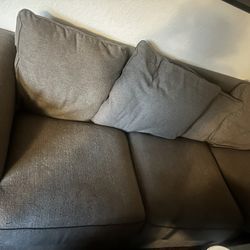 Brown Woven 3 Seater  Couch 