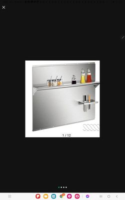 Vevor Range Backsplash With Shelf Stainless Steel Backsplash 36 X 30.7 Inch