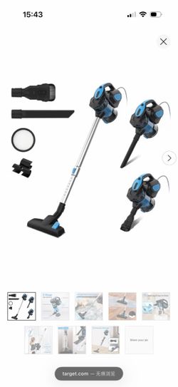 Corded Stick Vacuum with Attachments