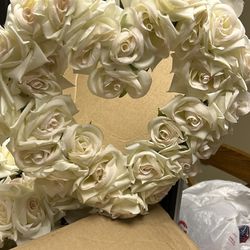 Wedding. Heart Wreaths With Pew Clips