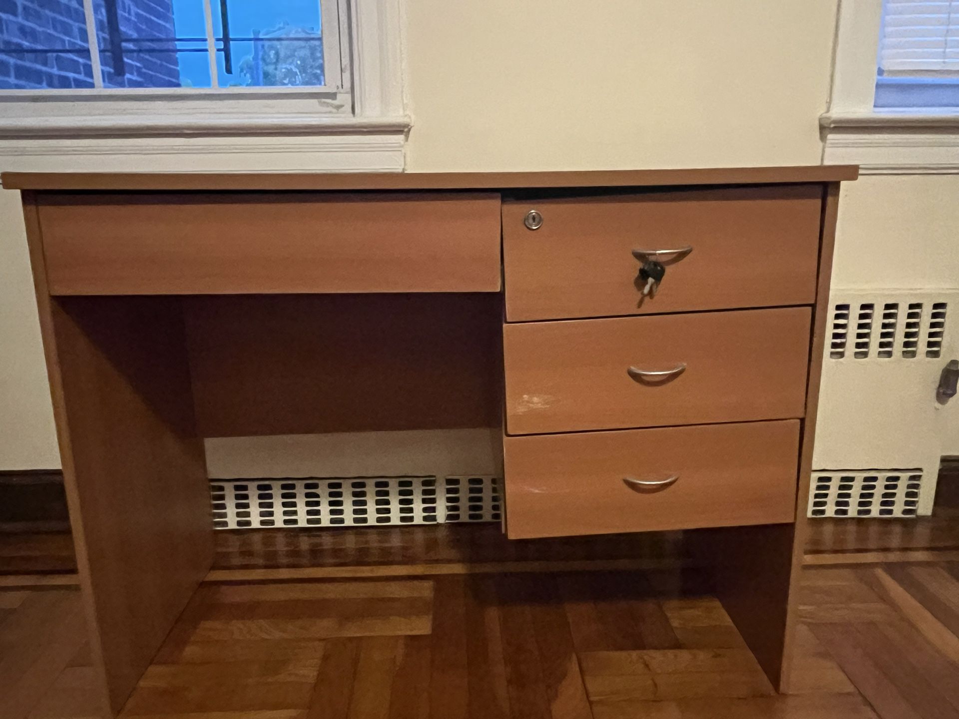 Wooden Desk With Drawers Used 