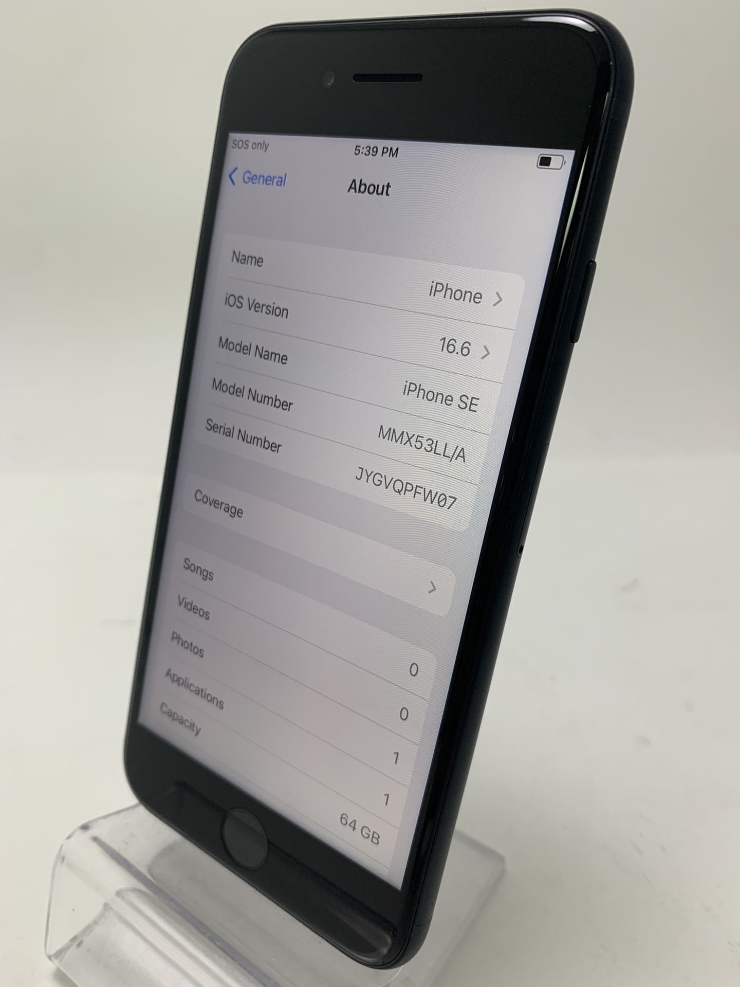 Apple iPhone SE 3rd Gen 5G Space Gray Unlocked (No Fingerprint Sensor)