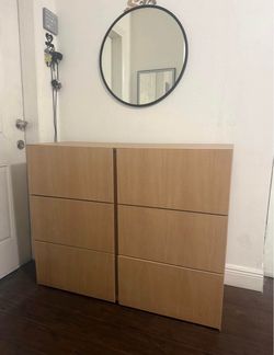 Handcrafted modern white oak- 6-Drawer Wooden Dresser