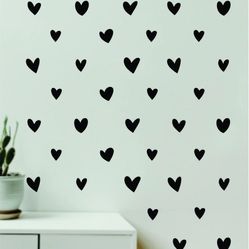 PRE MADE Wall Decal Home Decor Sticker Bedroom Art Hearts Pattern