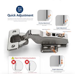 Full Overlay  Soft Close Cabinets Hinges 