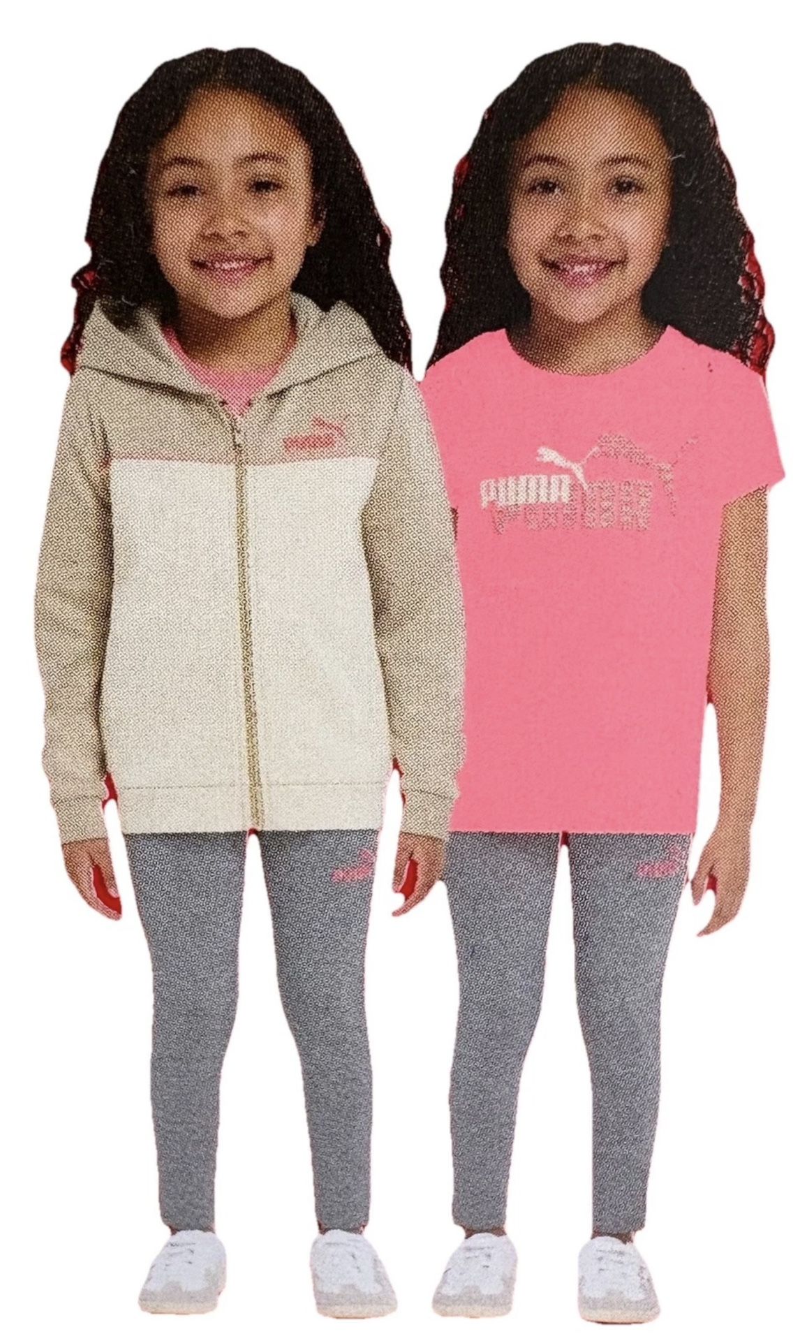 New With Tags Puma Girls 3 Piece Jacket/T-Shirt/Legging Set PINK Size 5