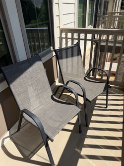 Set of 2 Outdoor Sling Patio Chairs