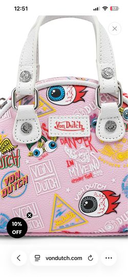 Von Dutch Pink Eyeball bowler ba