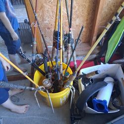Old Fishing Poles And Rods